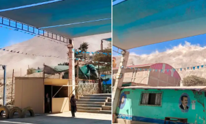 Autoridades evalúan daños de terremoto.